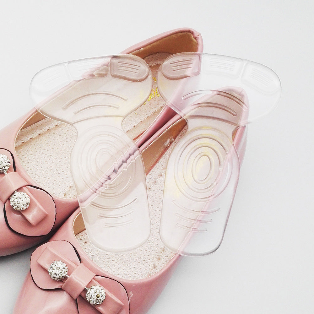 2 In 1 T-type Silicone Shoe Heel Pads Liners Inserts Cushion Grip High-heel Insole
