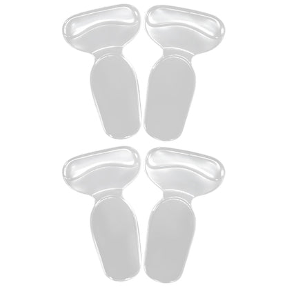 2 In 1 T-type Silicone Shoe Heel Pads Liners Inserts Cushion Grip High-heel Insole