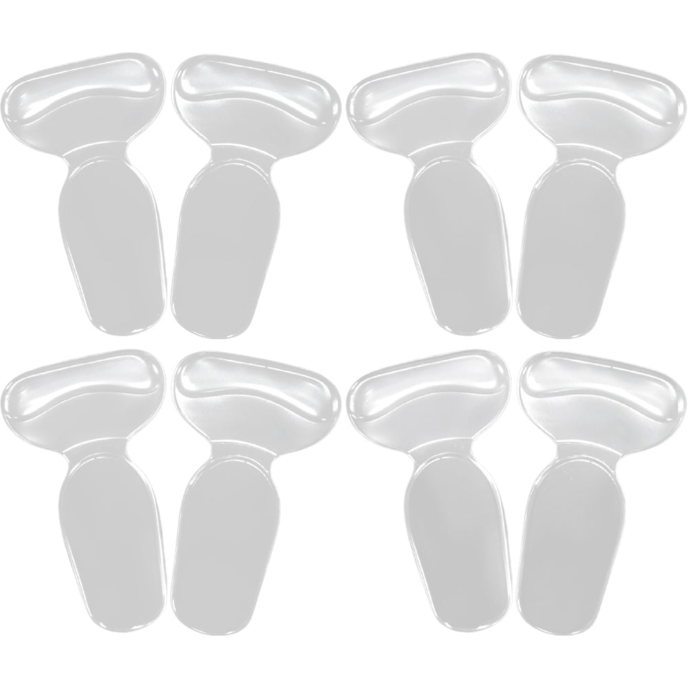 2 In 1 T-type Silicone Shoe Heel Pads Liners Inserts Cushion Grip High-heel Insole
