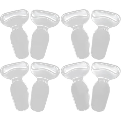 2 In 1 T-type Silicone Shoe Heel Pads Liners Inserts Cushion Grip High-heel Insole