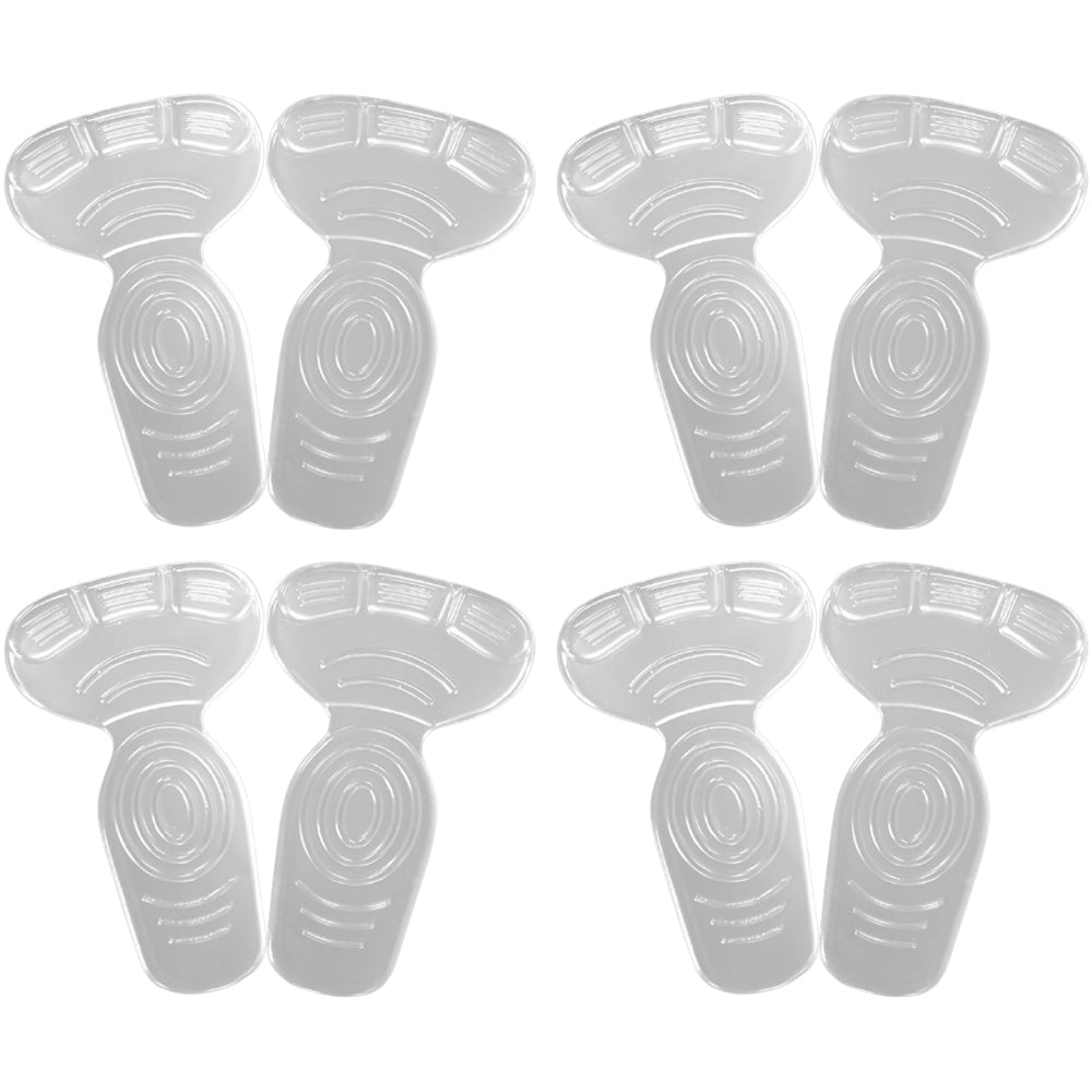 2 In 1 T-type Silicone Shoe Heel Pads Liners Inserts Cushion Grip High-heel Insole