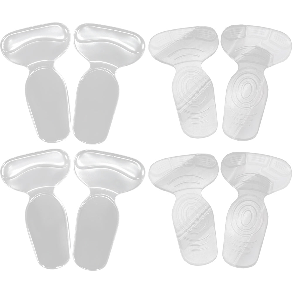 2 In 1 T-type Silicone Shoe Heel Pads Liners Inserts Cushion Grip High-heel Insole