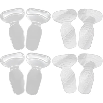 2 In 1 T-type Silicone Shoe Heel Pads Liners Inserts Cushion Grip High-heel Insole