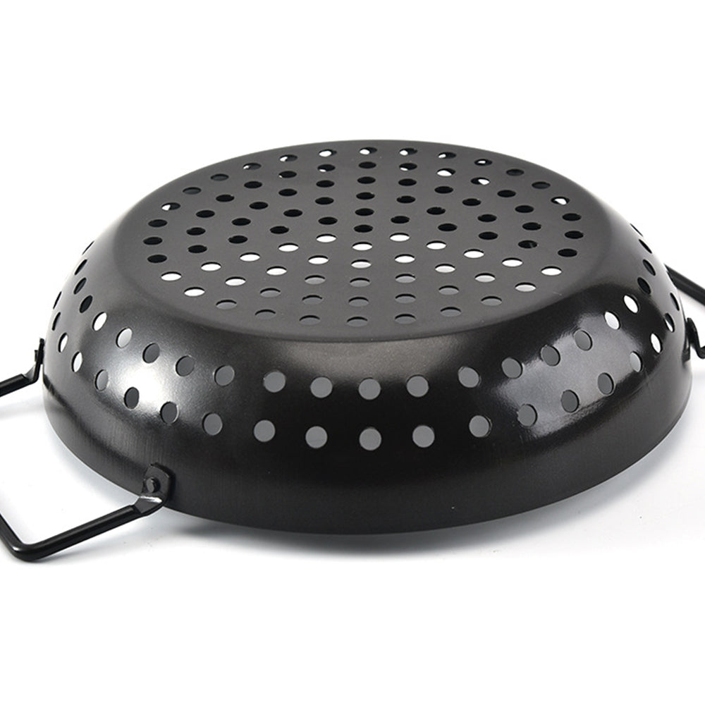 Non-stick Perforated Grill Basket with Handle BBQ Wok Food Holder