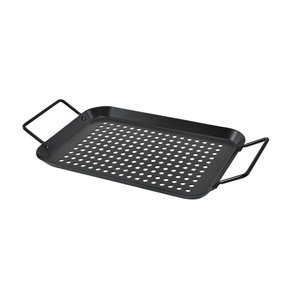 Non-stick Perforated Grill Basket with Handle BBQ Wok Food Holder