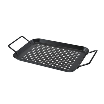 Non-stick Perforated Grill Basket with Handle BBQ Wok Food Holder