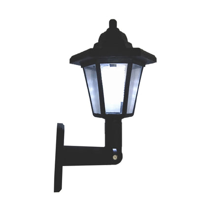 2 X White Solar Wall Lamp Outdoor Garden Decor