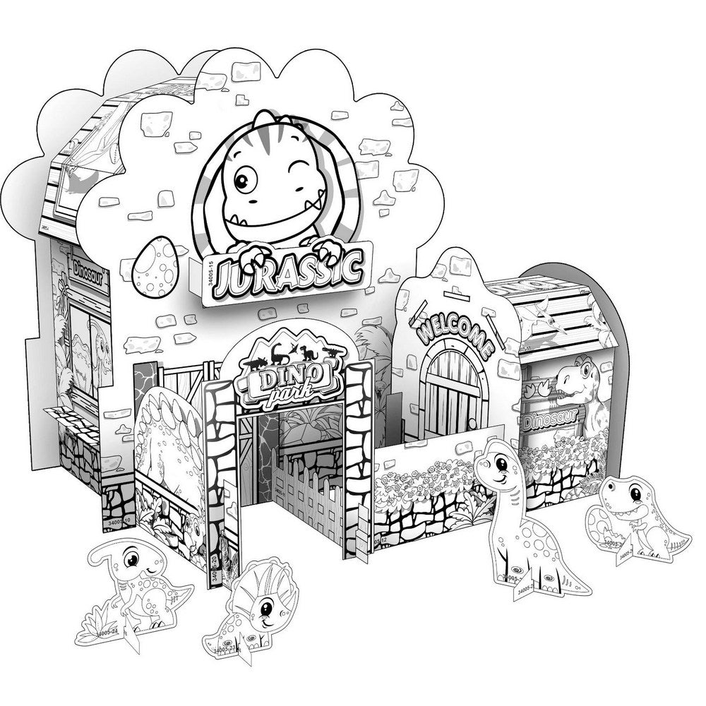 Kids DIY Doodle Cardboard Play Houses Art and Craft Set