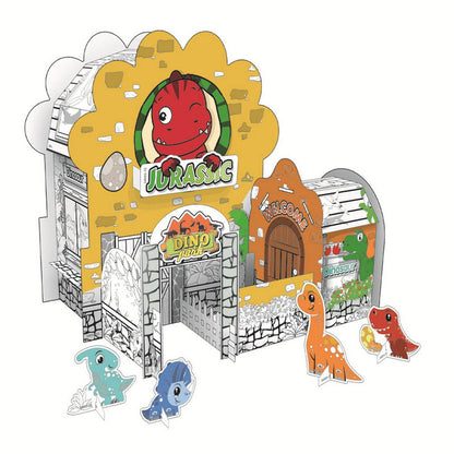 Kids DIY Doodle Cardboard Play Houses Art and Craft Set