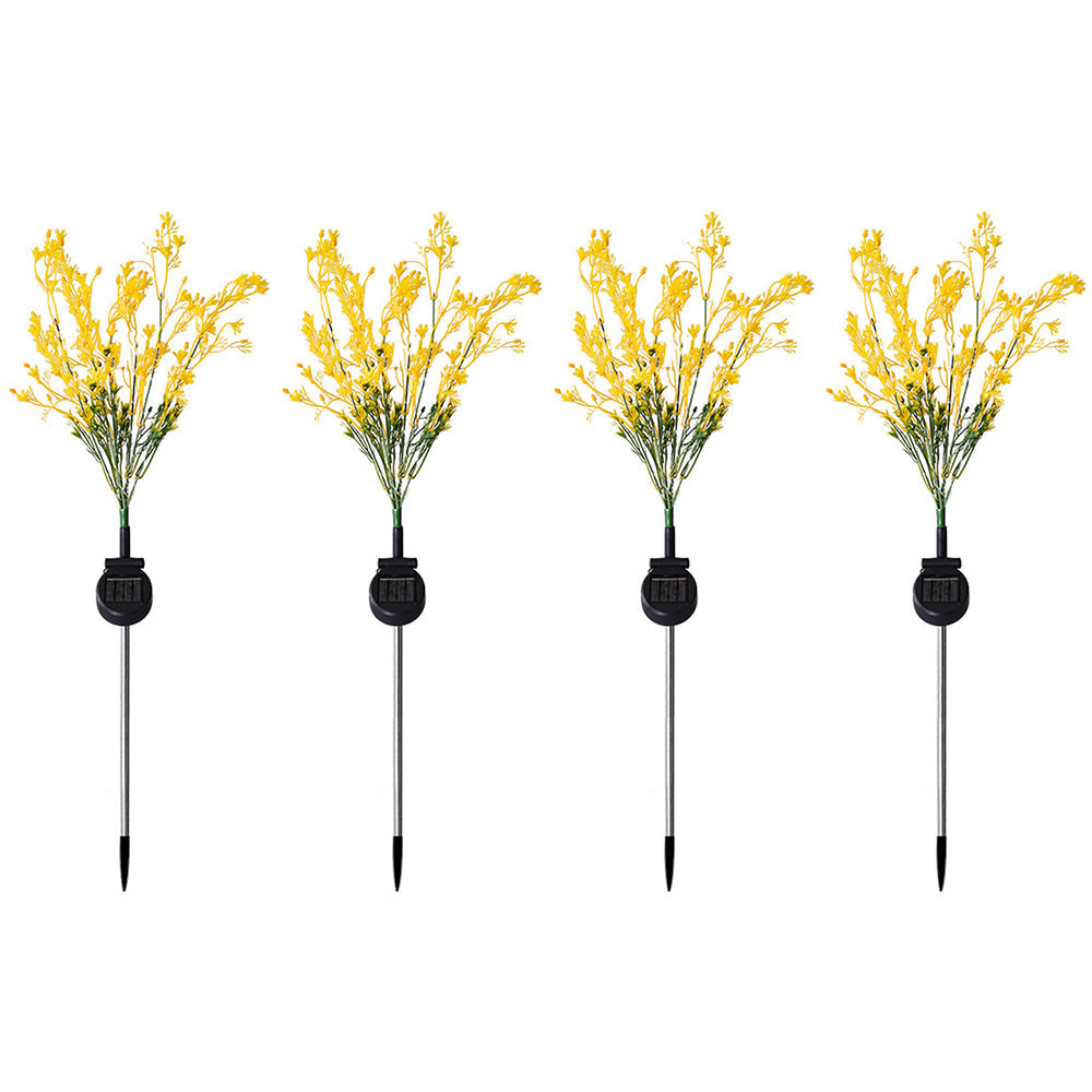 Aritificial Solar Canola Flowers Lights Patio Stake Walkway Lamp Outdoor Garden Decor