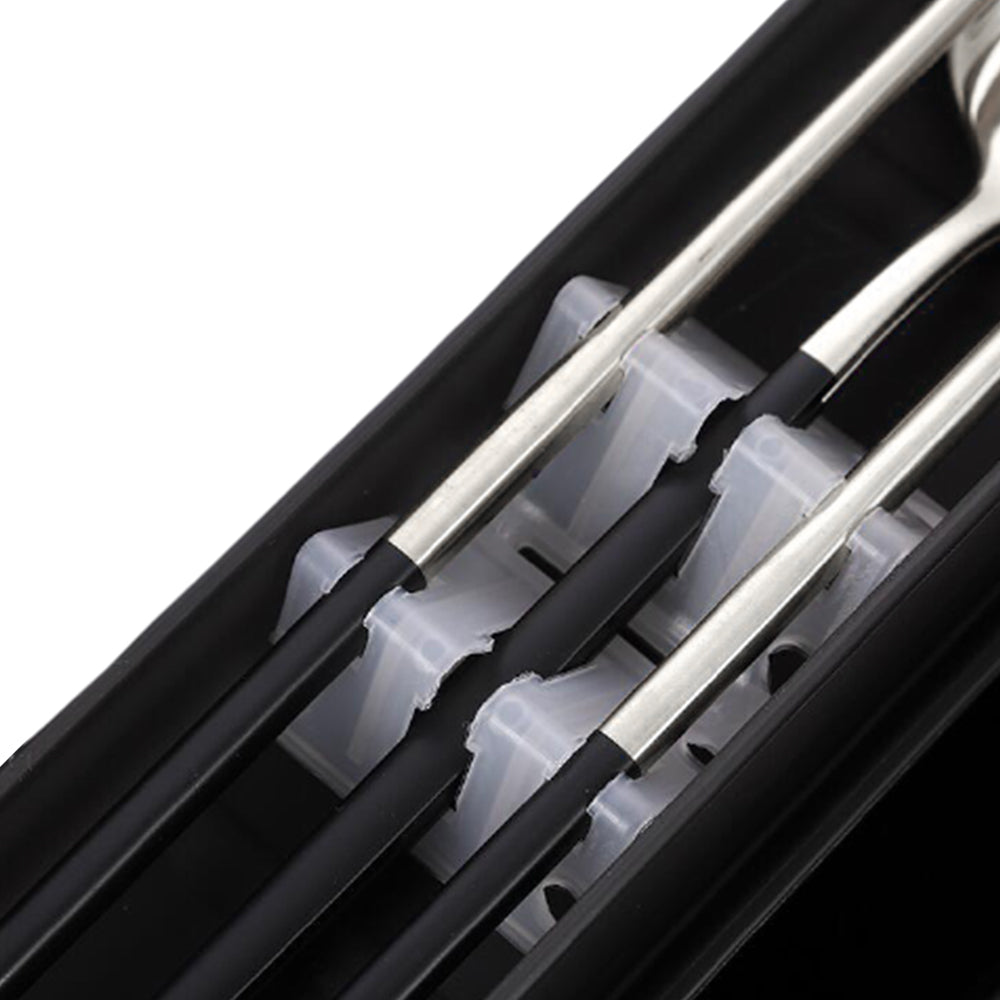 3Pcs/Set Portable Stainless Steel Cutlery Travel Set Chopsticks Fork Spoon