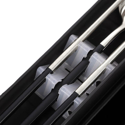3Pcs/Set Portable Stainless Steel Cutlery Travel Set Chopsticks Fork Spoon