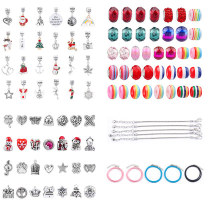 100Pcs Christmas DIY Bracelet Making Kit Pendant Bracelet Ornaments