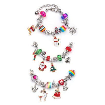 100Pcs Christmas DIY Bracelet Making Kit Pendant Bracelet Ornaments
