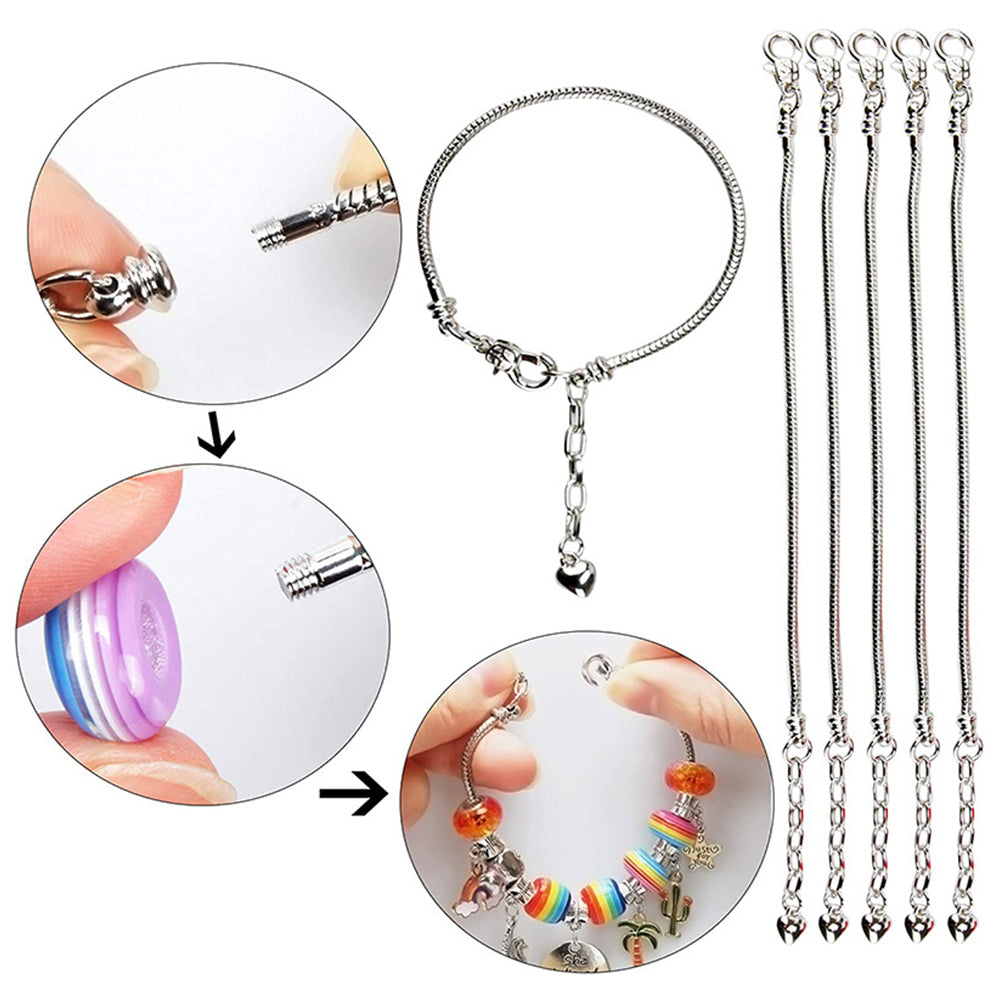 100Pcs Christmas DIY Bracelet Making Kit Pendant Bracelet Ornaments