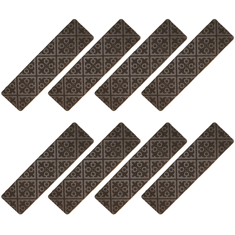 8Pcs Self-adhesive Cling Non Slip Carpet Stair Treads - Brown
