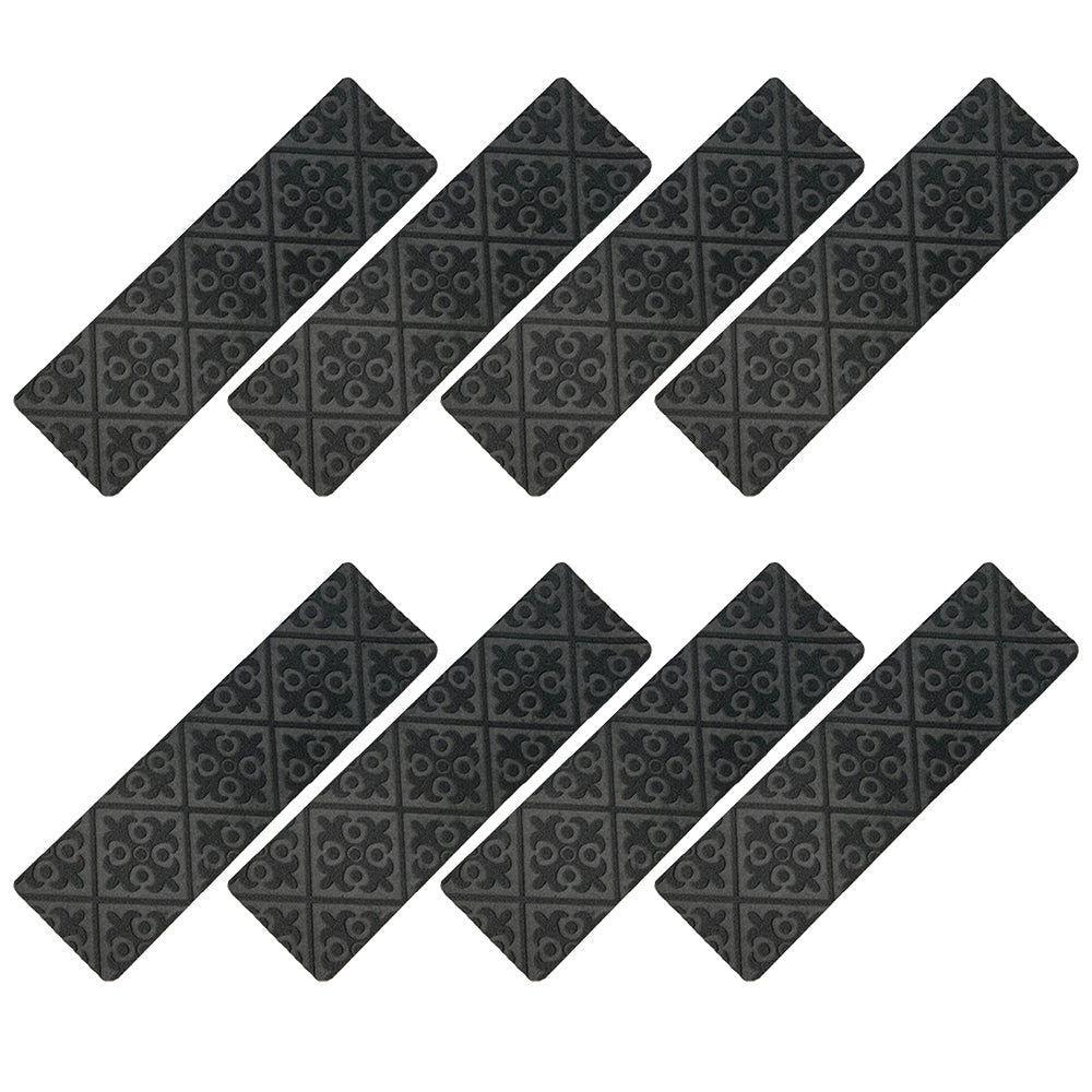 8Pcs Self-adhesive Cling Non Slip Carpet Stair Treads - Grey