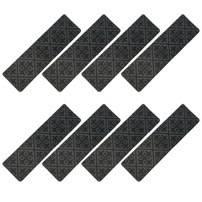 8Pcs Self-adhesive Cling Non Slip Carpet Stair Treads - Grey