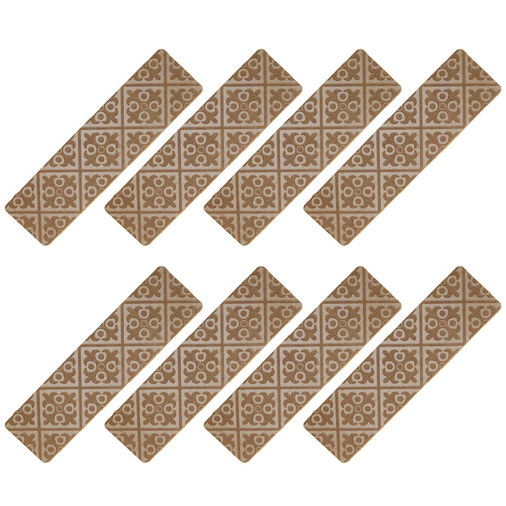 8pcs Self-adhesive Non Slip Carpet Stair Treads - Embossed