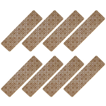 8pcs Self-adhesive Non Slip Carpet Stair Treads - Embossed