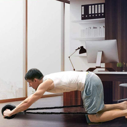 Black AB Abdominal Wheel Roller Waist Core Exercise with Knee Pad