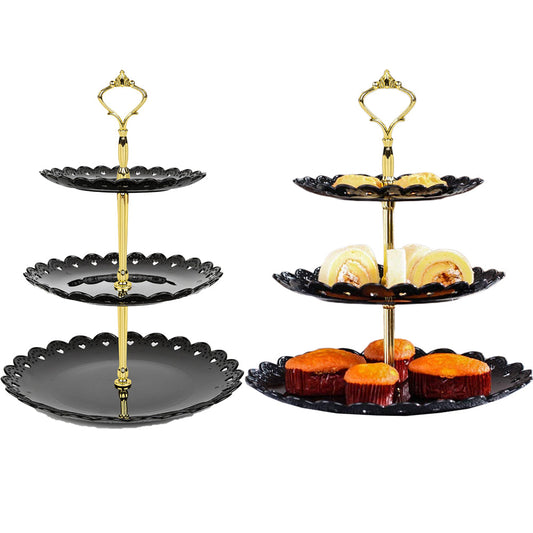 Round Plate 3 Tiered Serving Stand Tray
