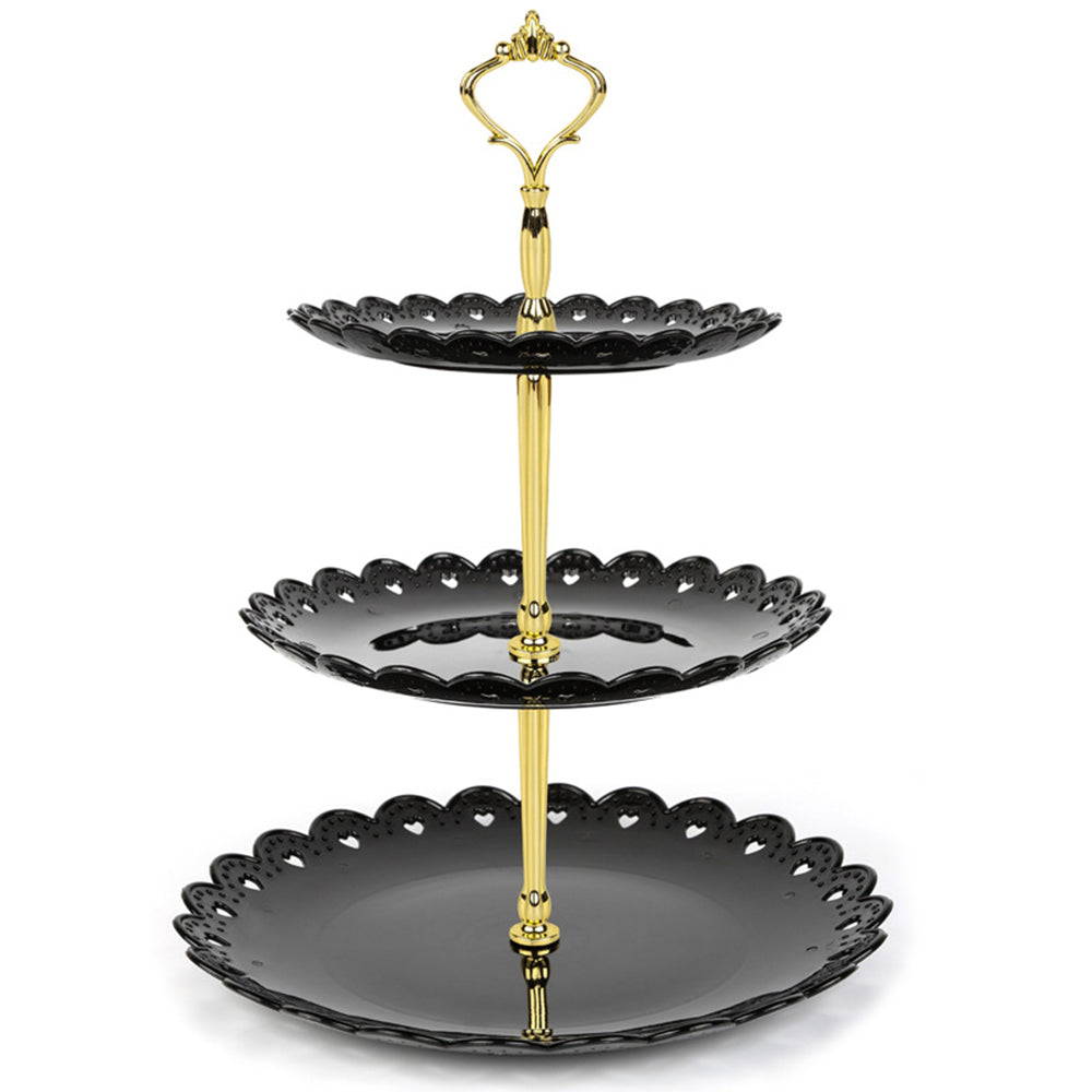 Round Plate 3 Tiered Serving Stand Tray Cake Stands Cupcake Holder for Party