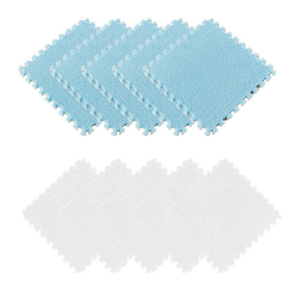 10Pcs Soft Plush EVA Foam Interlocking Floor Play Mats