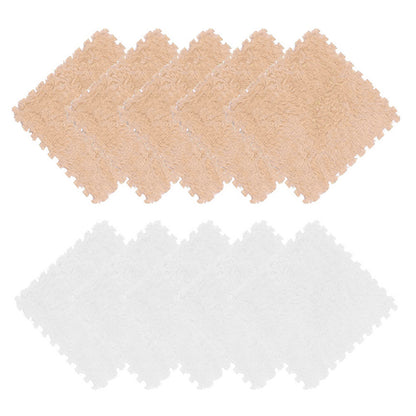 10Pcs Soft Plush EVA Foam Interlocking Floor Play Mats