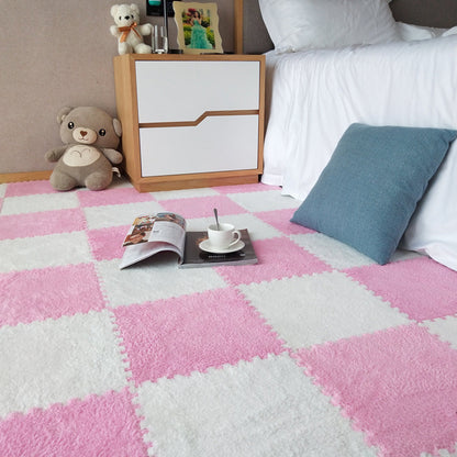 10Pcs Soft Plush EVA Foam Interlocking Floor Play Mats