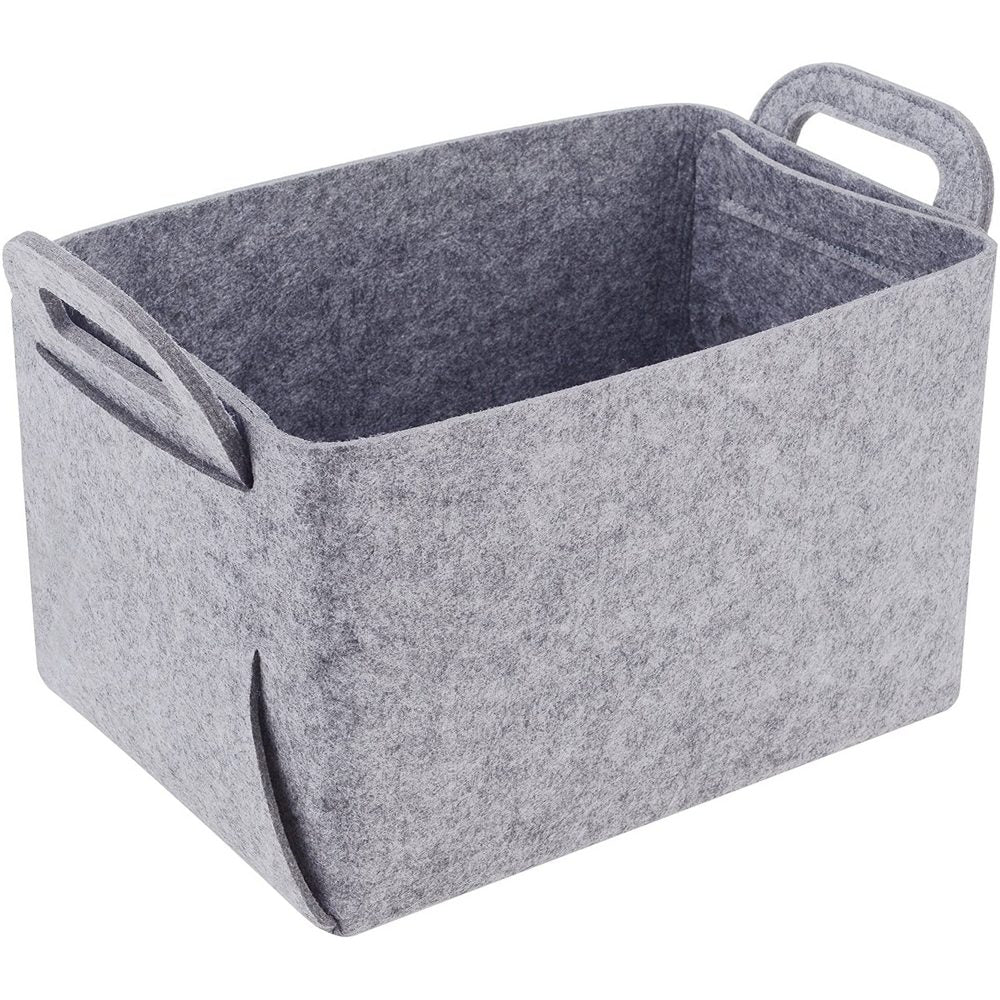 Collapsible Felt Storage Bin Storage Basket with Carry Handles