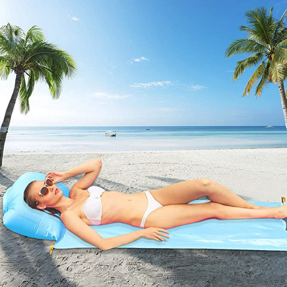 Portable Beach Mat with Air Pillow Outdoor Camping Picnic Mat