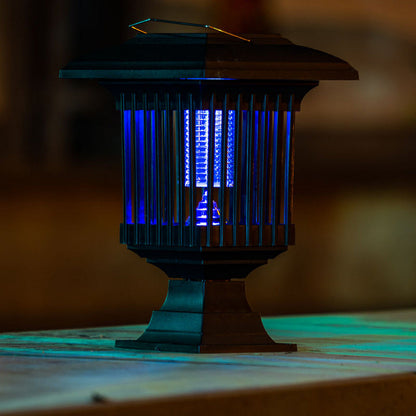 Square Solar LED Light & UV Bug Zapper Mosquito Fly Insect Repeller Killer Garden Path Lamp
