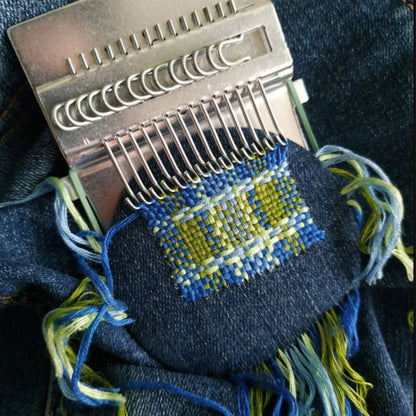 2 X Small Loom Speedweve Type Weave Tool Set DIY 14 Hooks Darning Machine