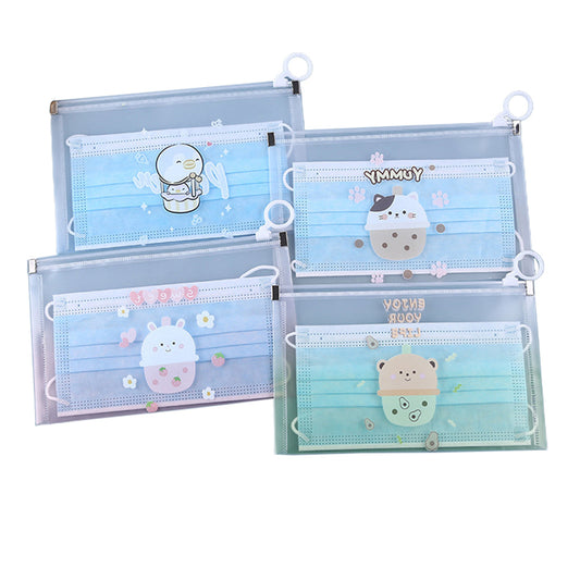 12PCS Portable Face Mask Storage Bag with Zipper
