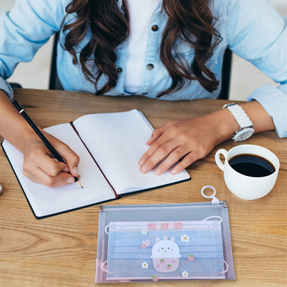 12PCS Portable Face Mask Storage Bag with Zipper