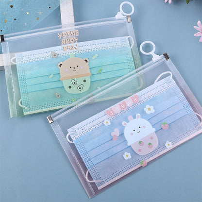 12PCS Portable Face Mask Storage Bag with Zipper