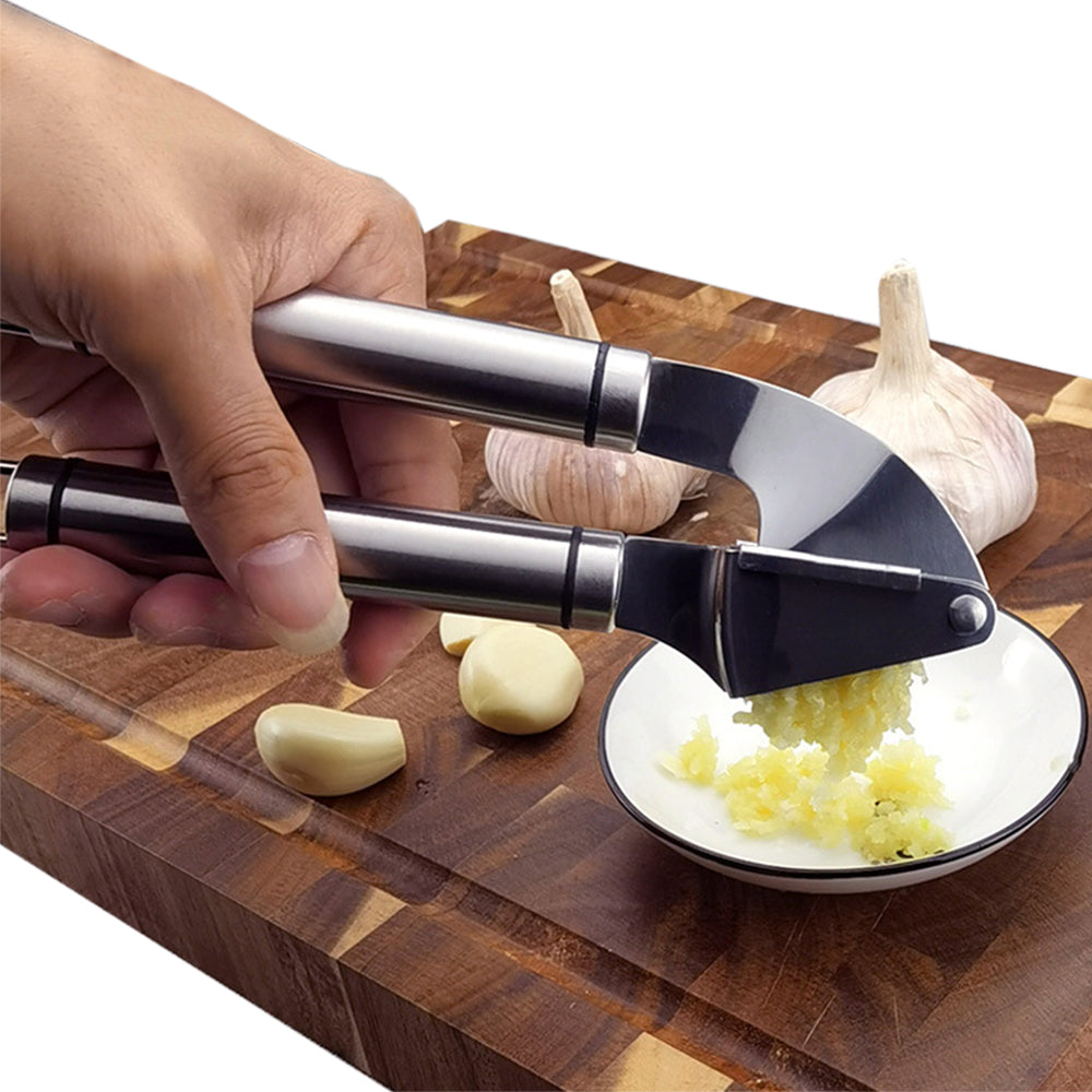 Stainless Steel Garlic Press Mincer Peeler Set Garlic Crusher