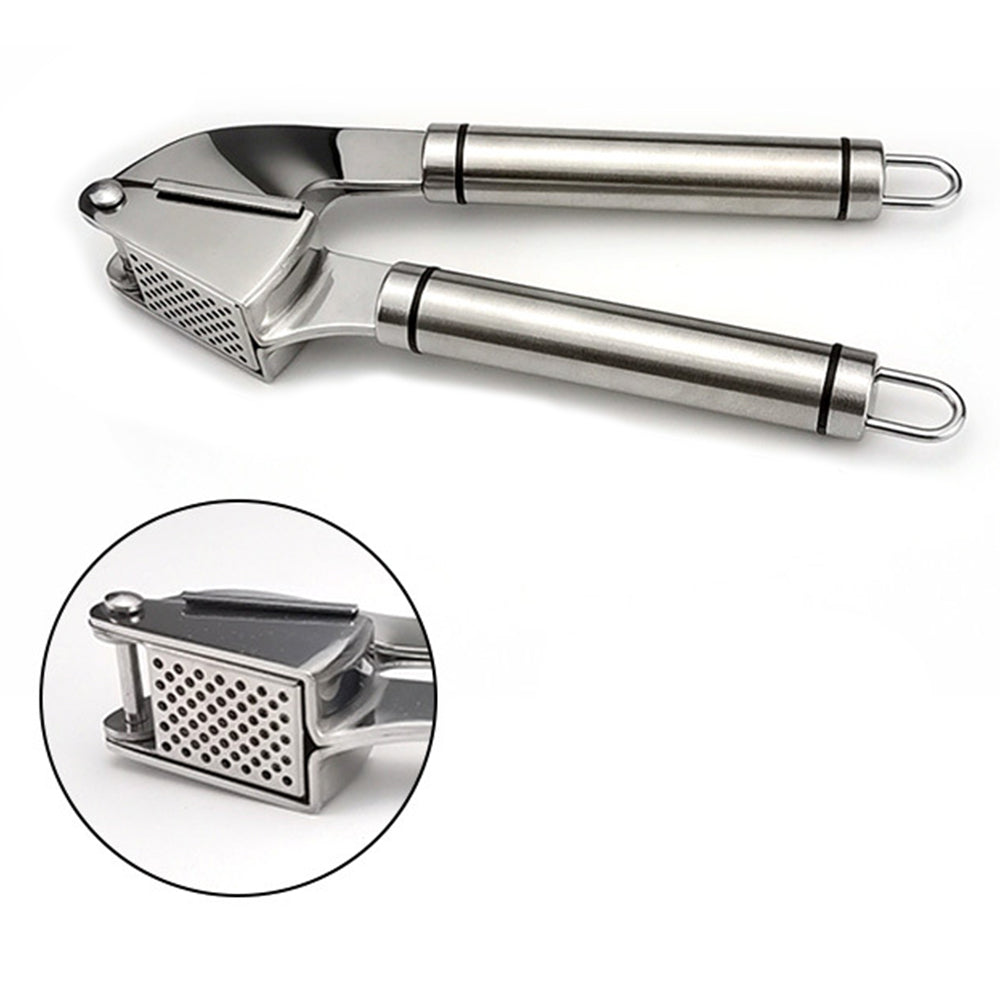 Stainless Steel Garlic Press Mincer Peeler Set Garlic Crusher