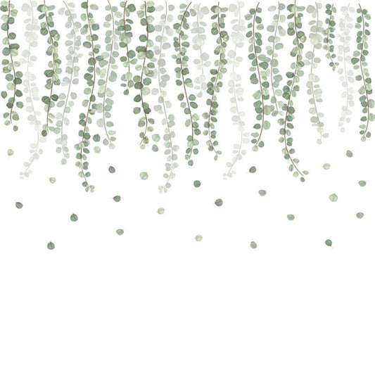 Self-adhesive Removable Green Leaves Plant Wall Sticker Home Decor