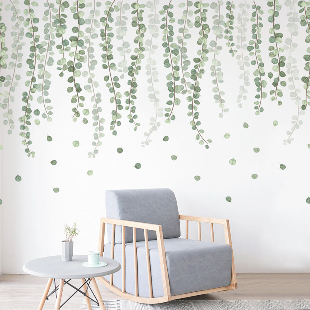 Self-adhesive Removable Green Leaves Plant Wall Sticker Home Decor
