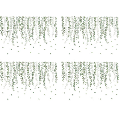 Self-adhesive Removable Green Leaves Plant Wall Sticker Home Decor