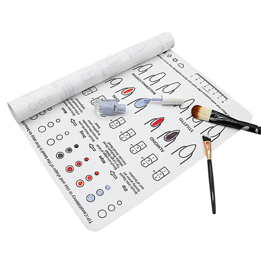 Silicone Nail Training Mat Nail Trainer Sheet Practice Pad for Nail Technician