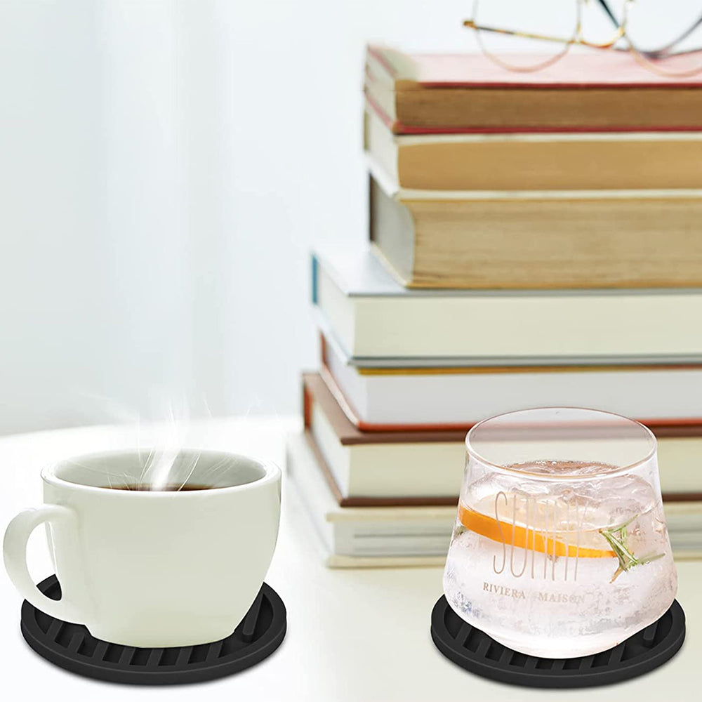Round Silicone Drinks Coasters Coffee Cup Mats Pad