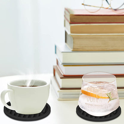 Round Silicone Drinks Coasters Coffee Cup Mats Pad