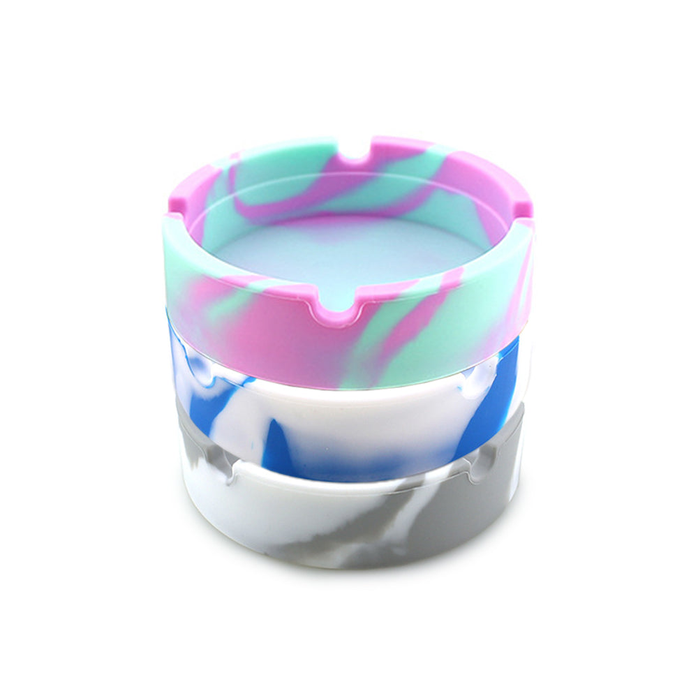 High Temperature Heat Resistant Silicone Round Camouflage Ashtray