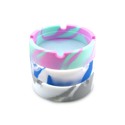 High Temperature Heat Resistant Silicone Round Camouflage Ashtray