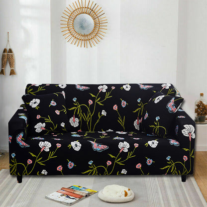 Sofa Cover Printed Pattern Sofa Cover Soft Stretch Sofa Cover-Flower Butterfly Style