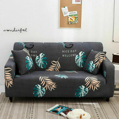 Sofa Cover Printed Pattern Sofa Cover Soft Stretch Sofa Cover-Autumn Leaves Style