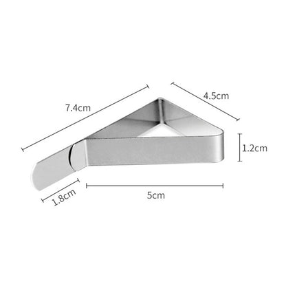 12PCS Stainless Steel Tablecloth Clips Triangle Desk Table Cloth Cover Clamps